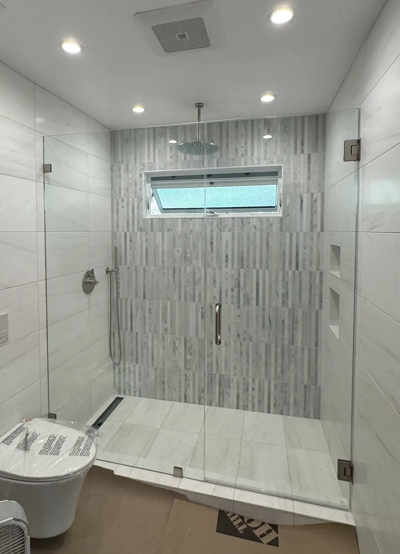 Modern shower enclosure